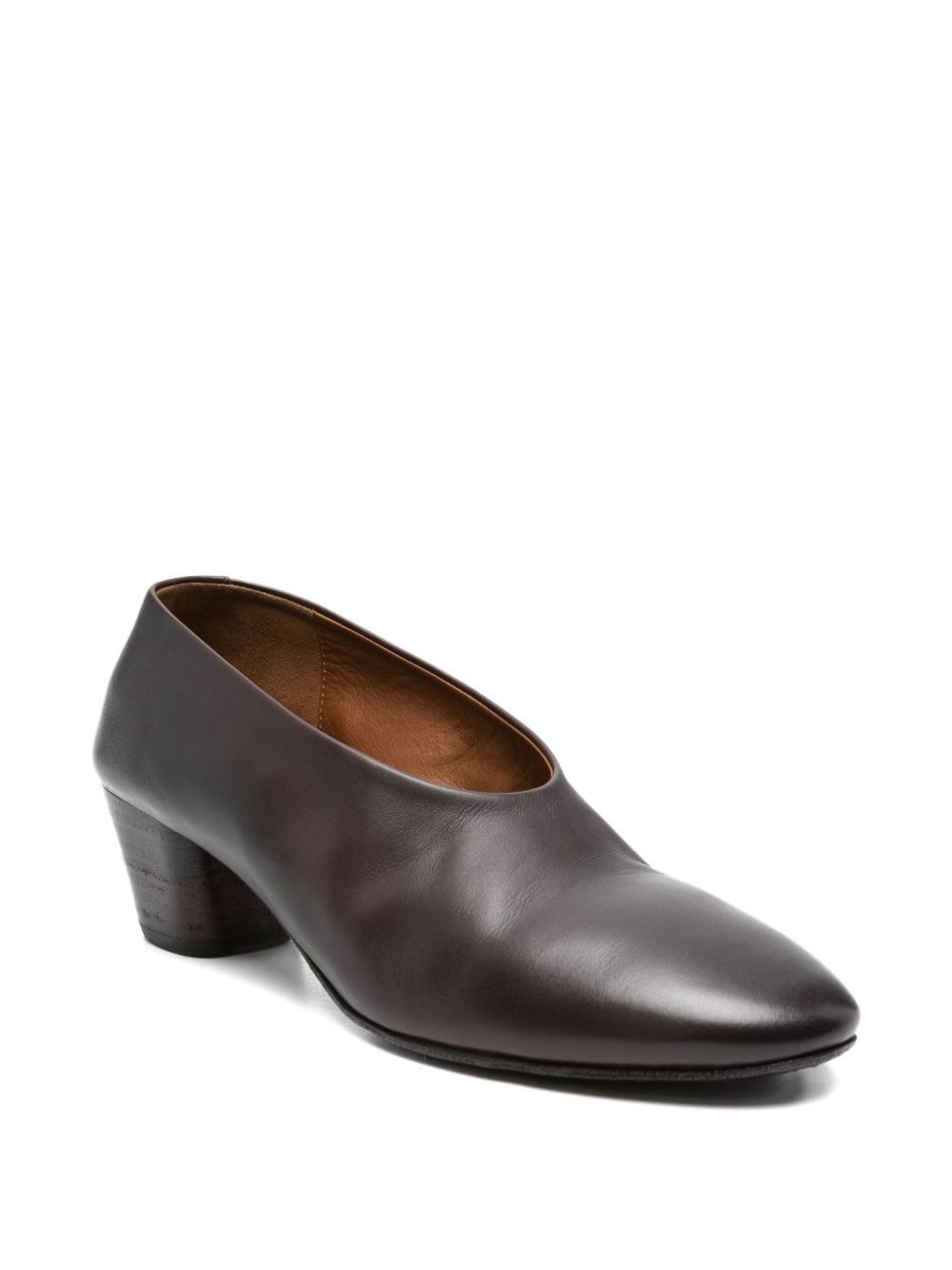 50mm leather block-heel pumps - 2