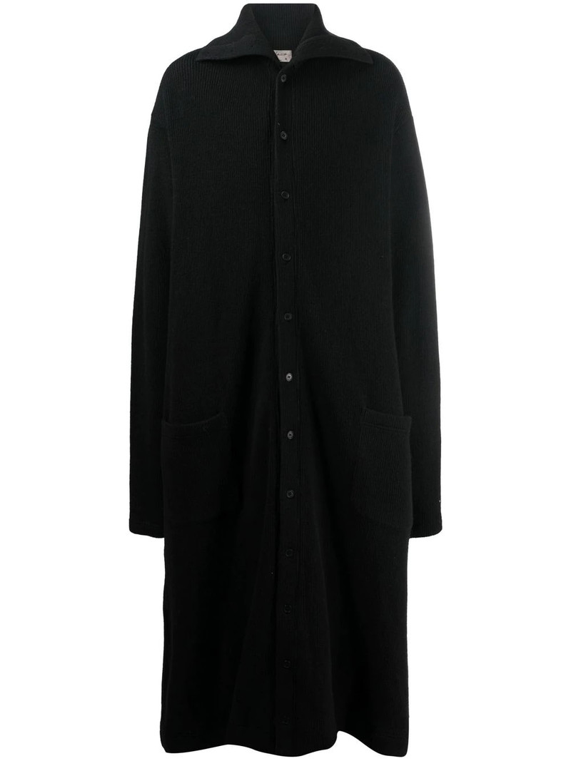 fine-knit ankle-length coat 1