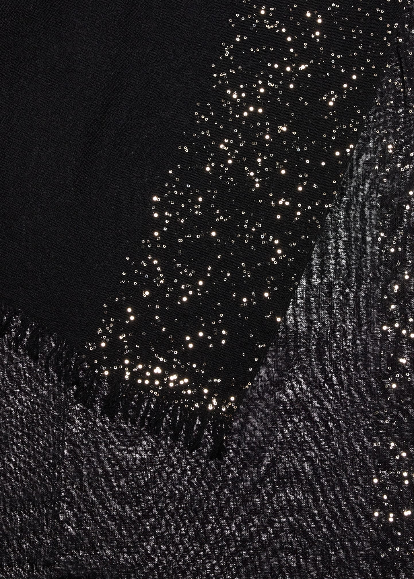 New Dalia Sequin Wool-Blend Stole - 2