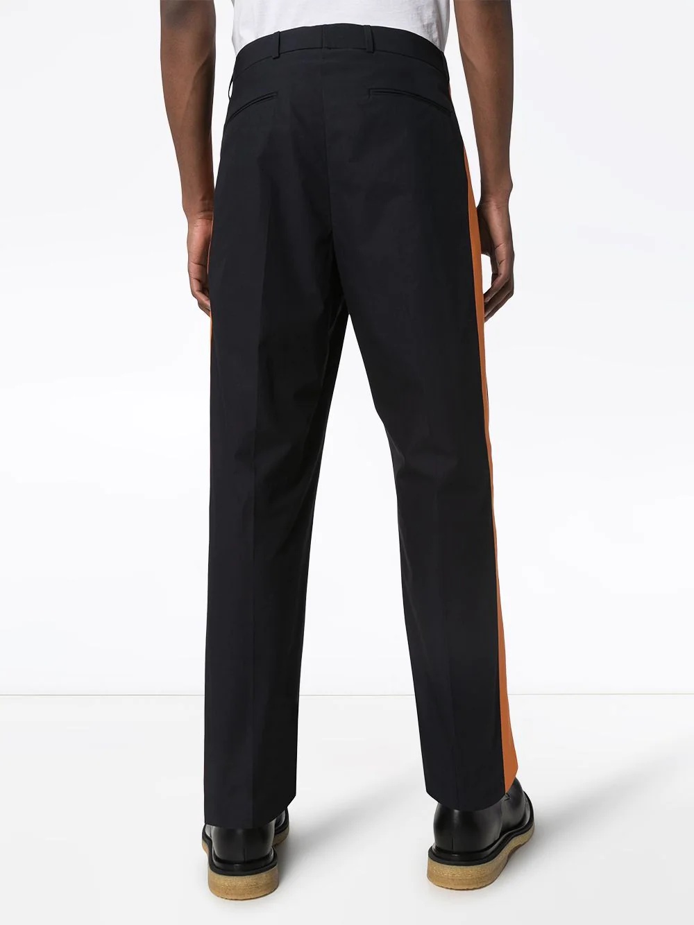 contrast stripe tailored trousers - 4