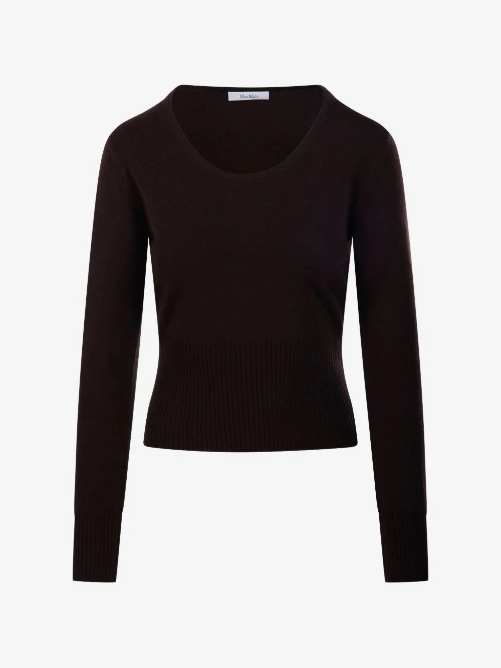 ribbed-knit scoop-neck sweater - 1