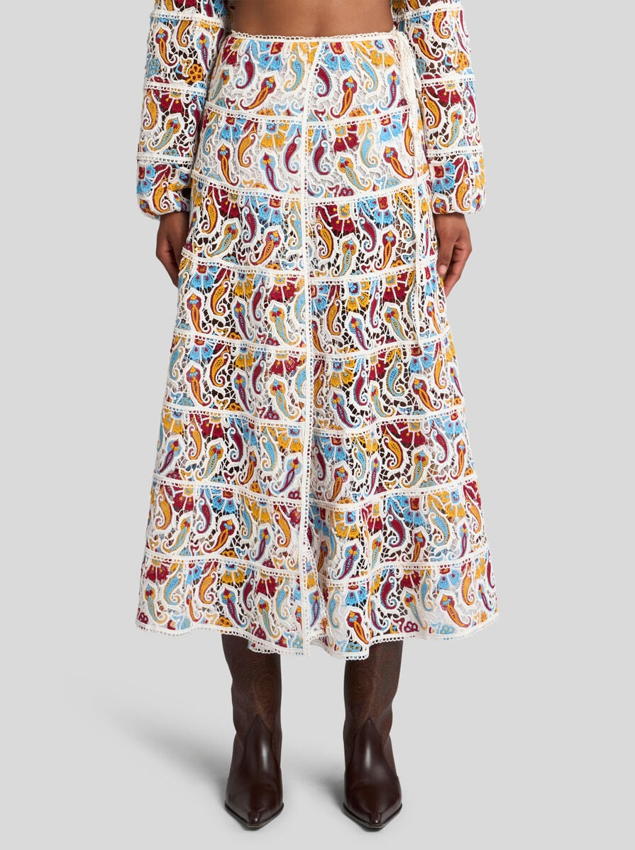 PAISLEY MACRAMÉ SKIRT - 2