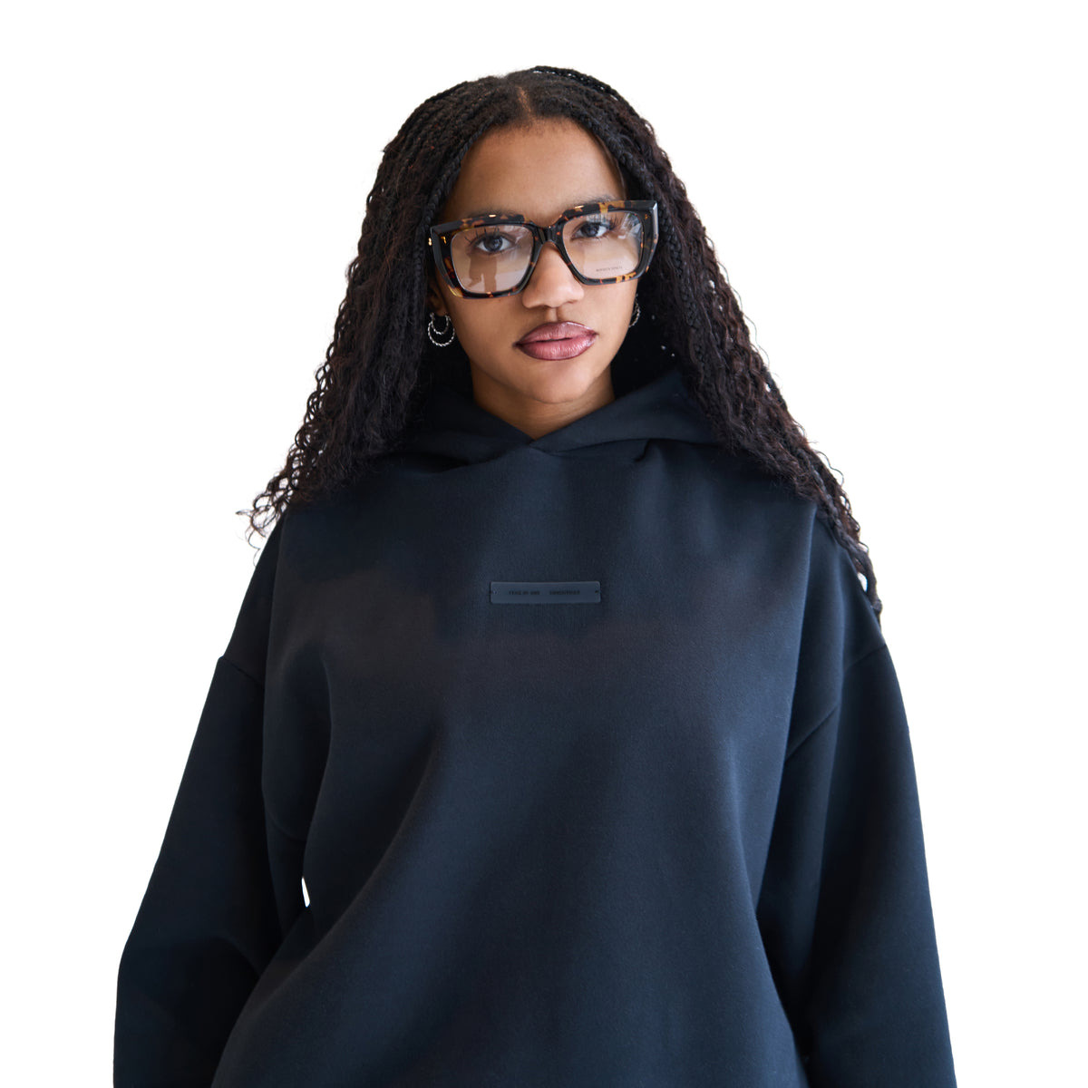 MODERN FIT FLEECE HOODIE (JET BLACK) - 2