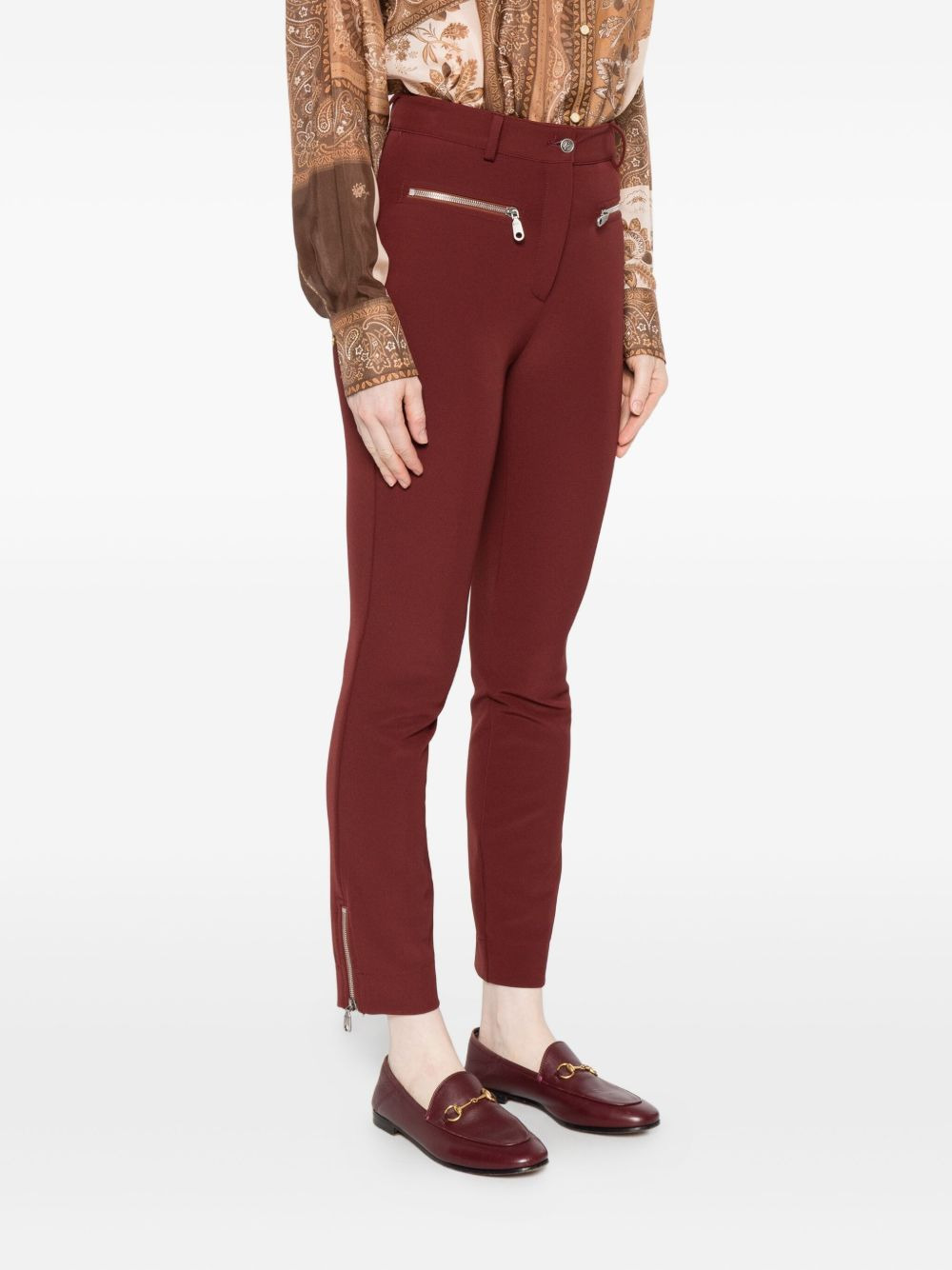 zip-detail trousers - 3