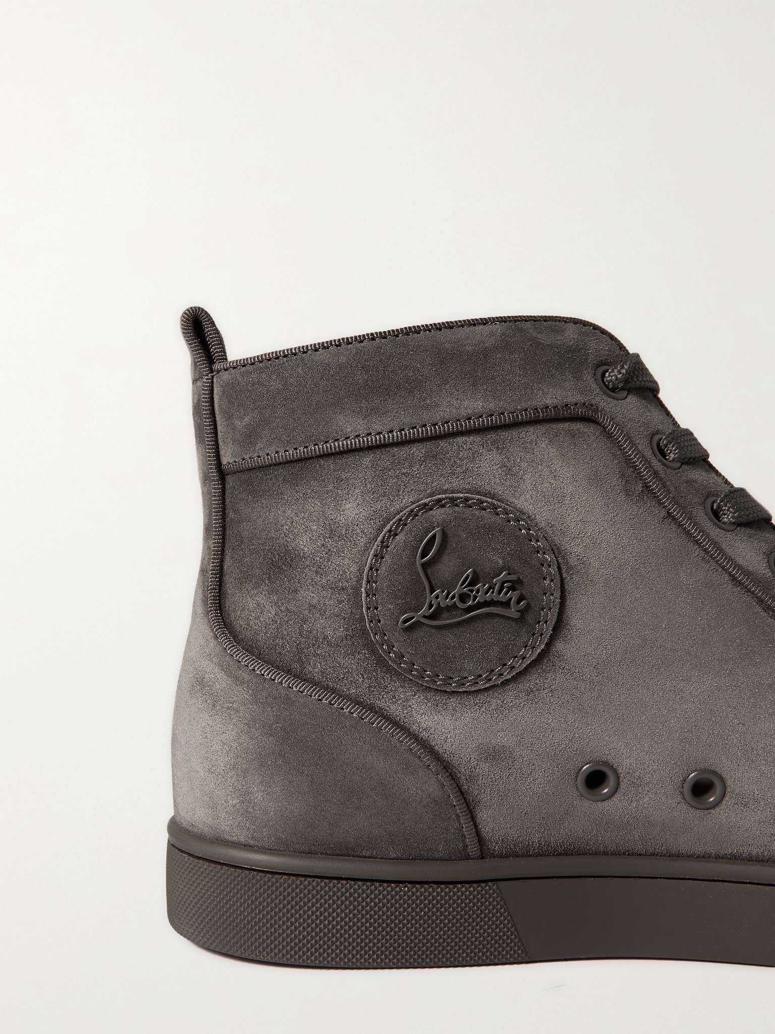 Louis Orlato Grosgrain-Trimmed Suede High-Top Sneakers - 12