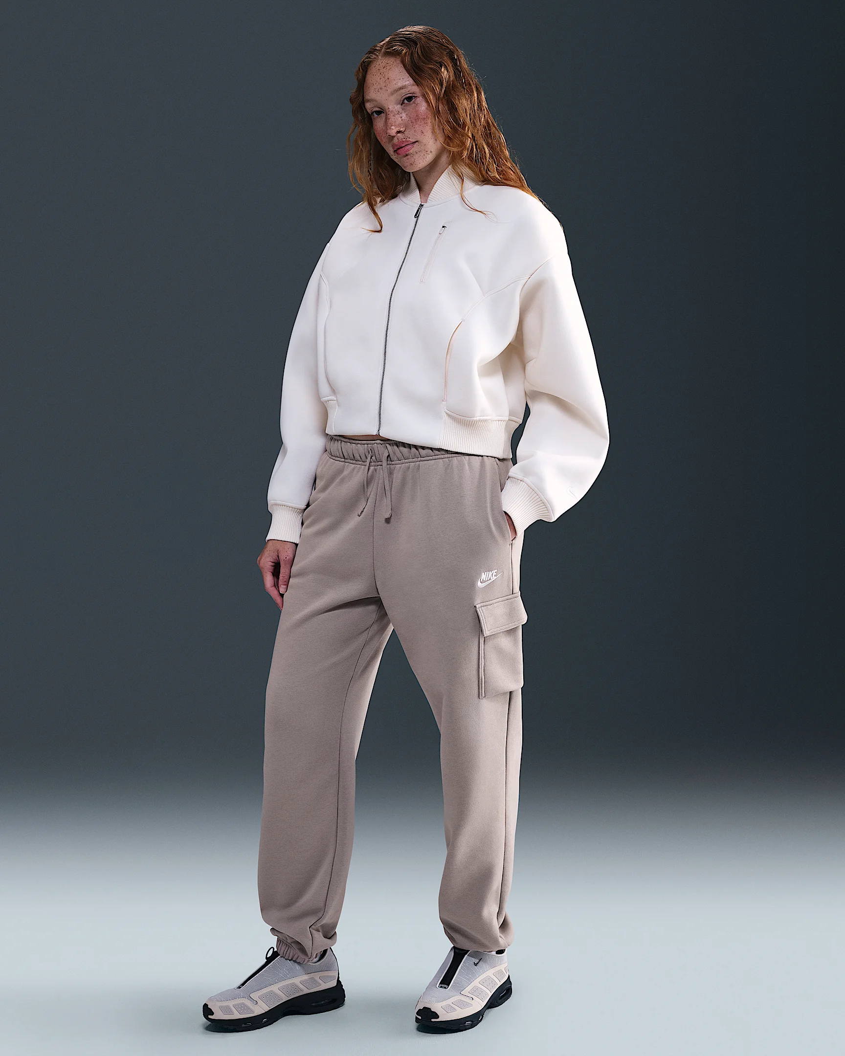 Nike Sportswear Club Fleece Women's Mid-Rise Oversized Cargo Sweatpants - 1