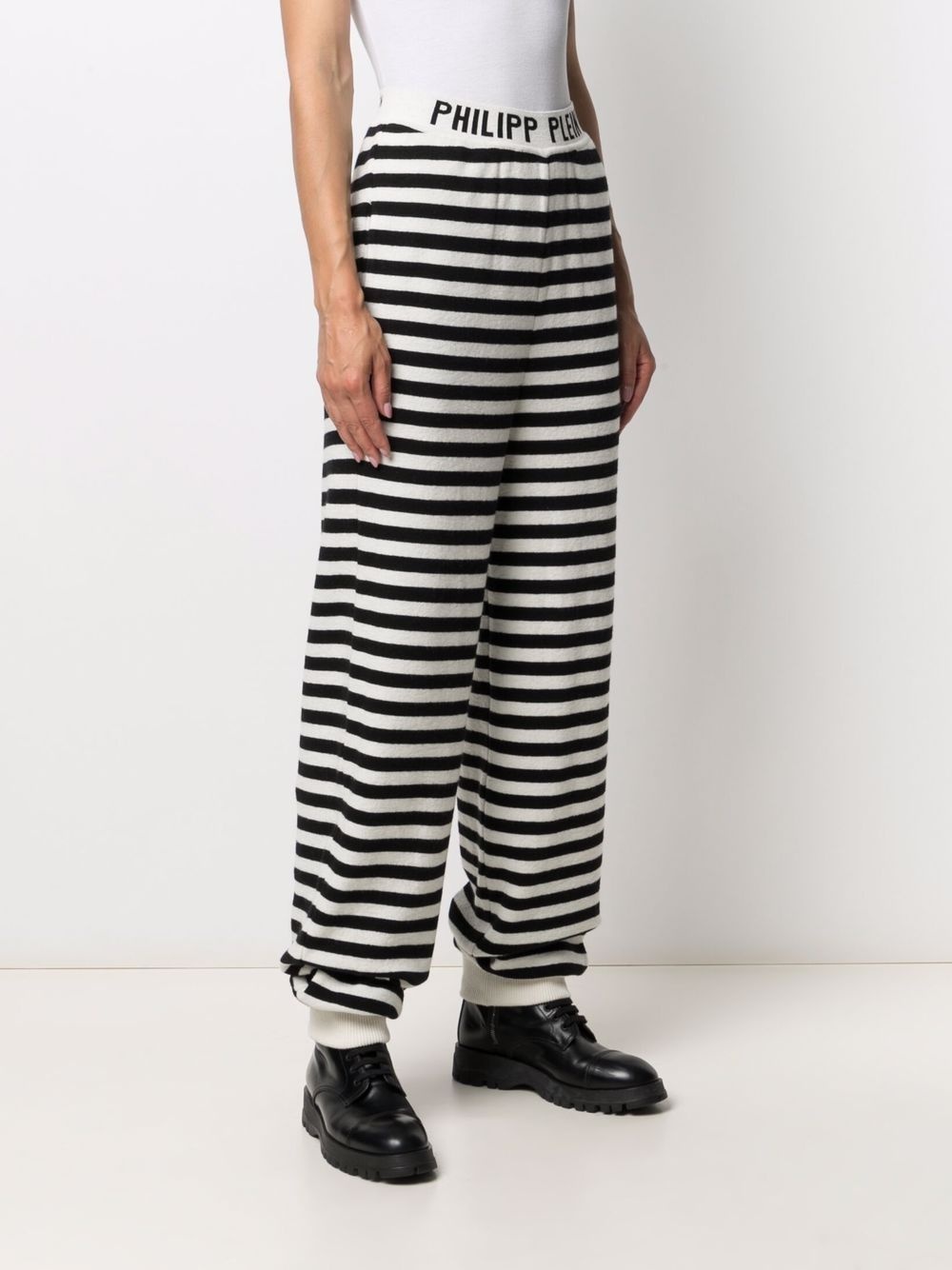 striped knitted trousers - 3