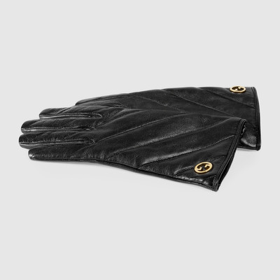 GUCCI Gucci Blondie leather gloves outlook