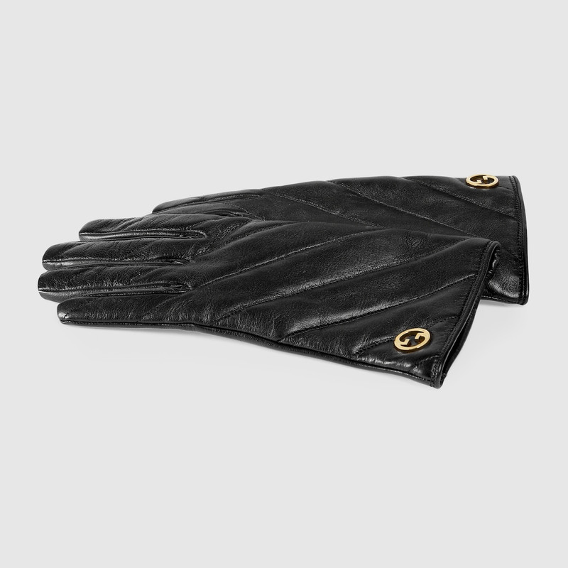 GUCCI Gucci Blondie leather gloves outlook