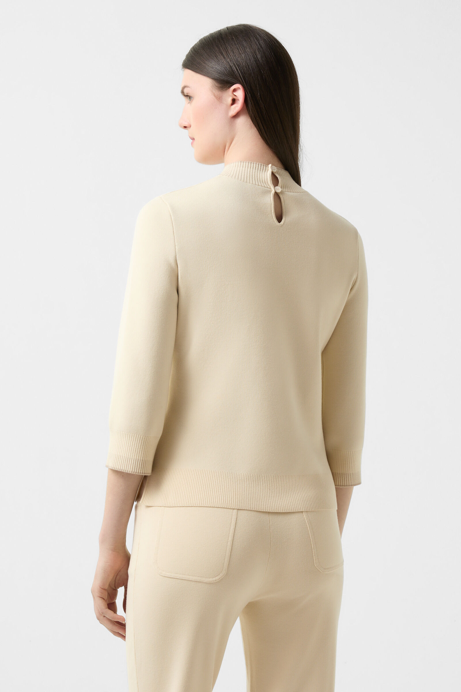 Berrit knitted shirt in Cream - 3