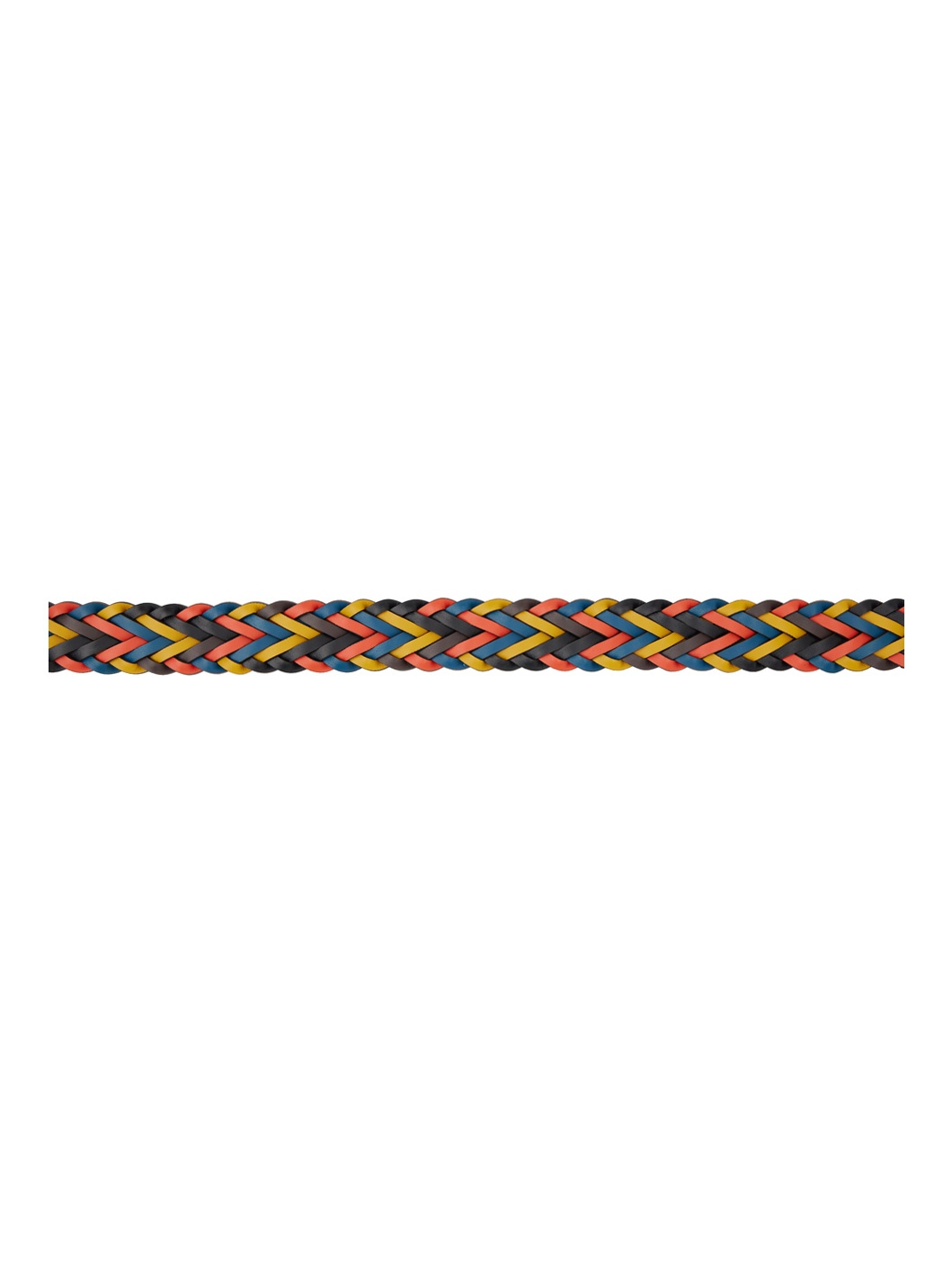 Brown Reversible Plaited Leather Belt - 2