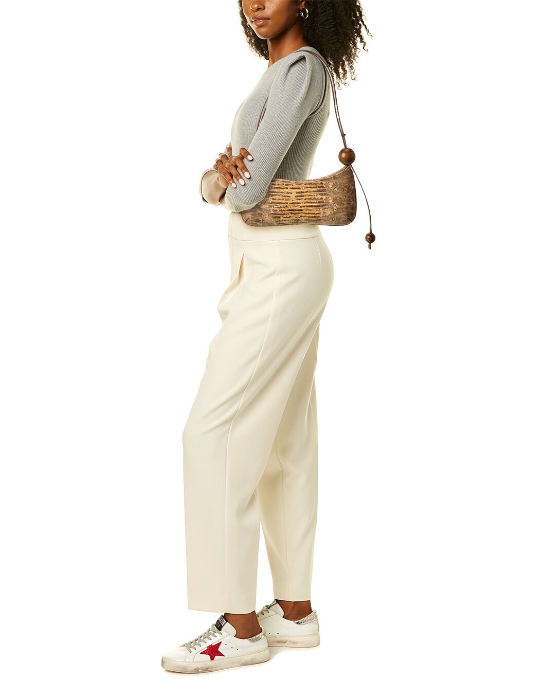 Jacquemus Le Bisou Perle Snake-Embossed Leather Hobo Bag - 4