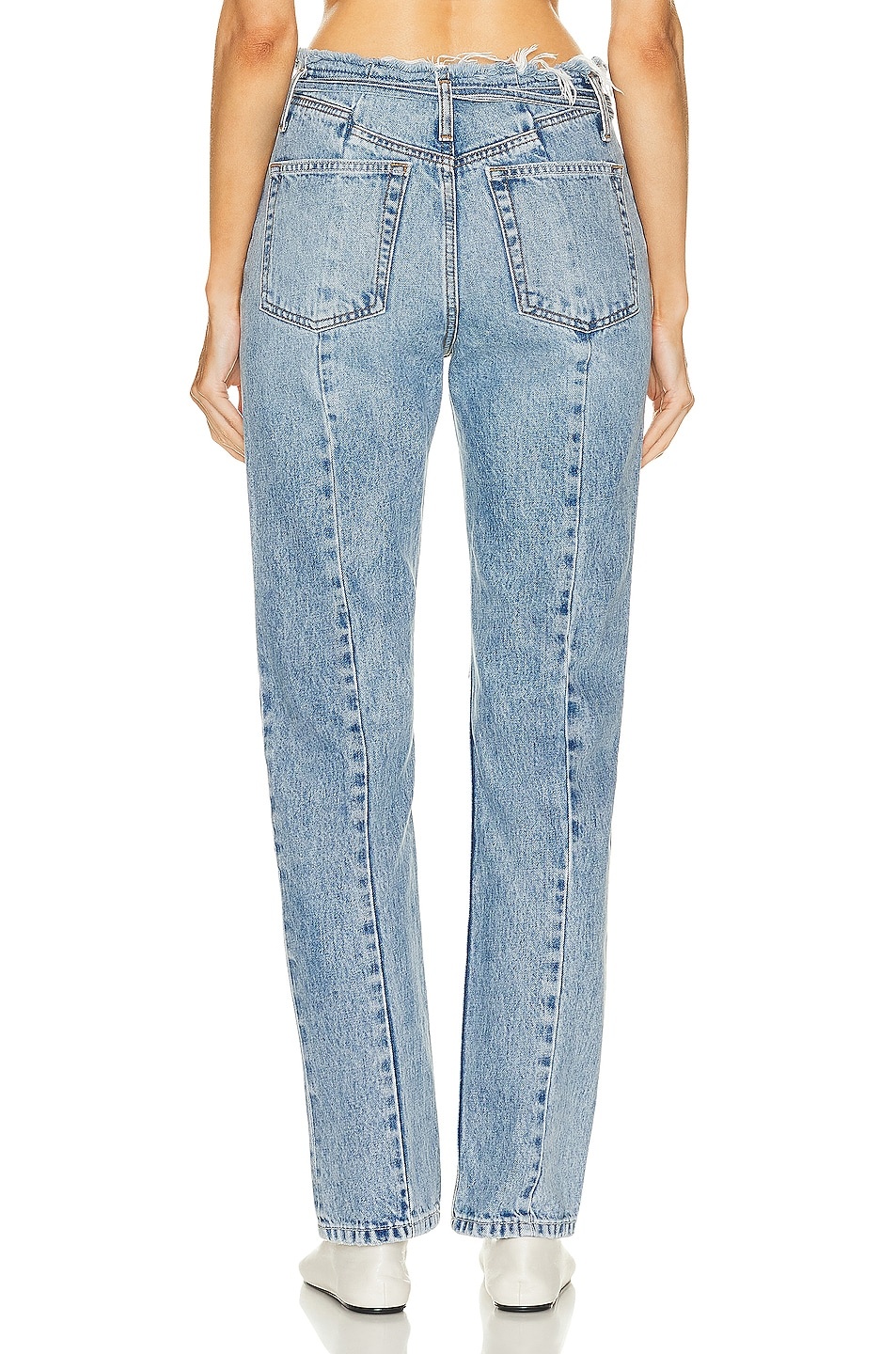Adriana Belted Frayed Waist Slim Straight - 3