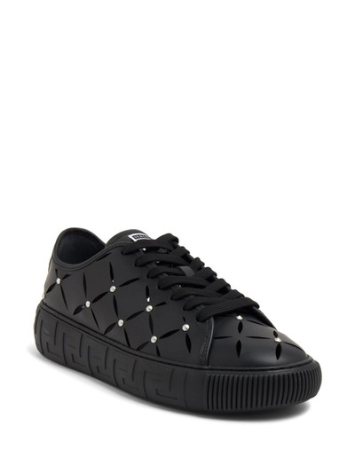 VERSACE perforated studded sneakers outlook
