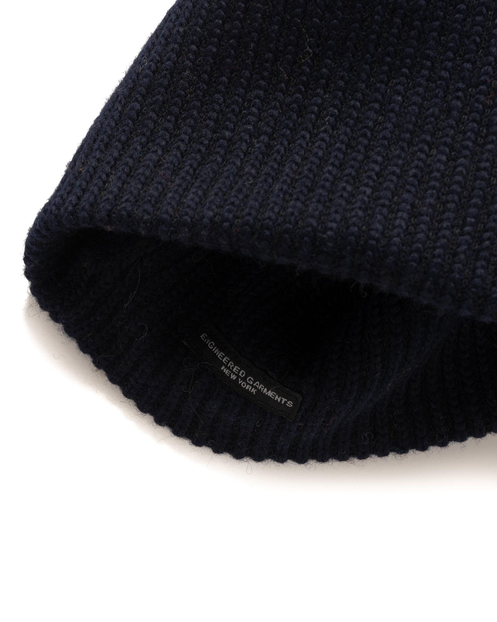 Beanie Wool Poly Sweater Knit Navy - 3
