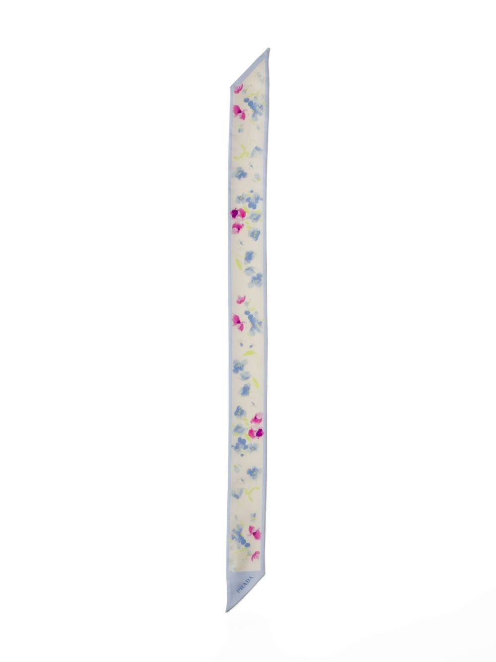 floral-print twill scarf - 4