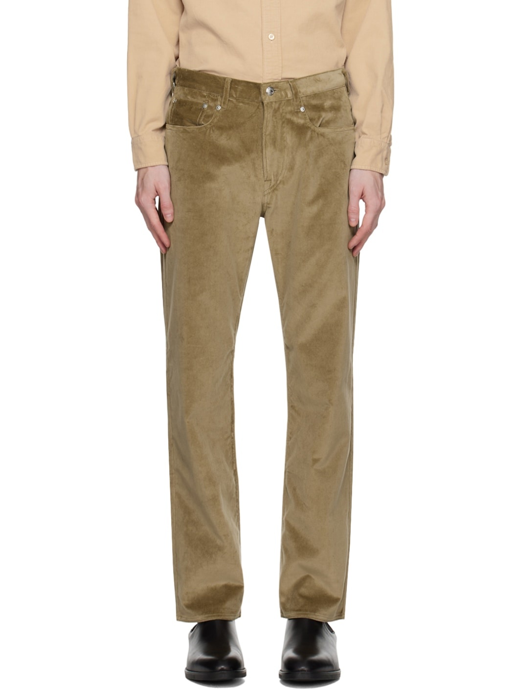 Brown Five-Pocket Trousers - 1