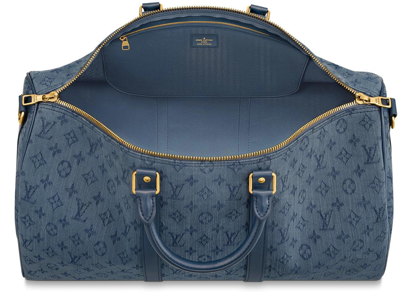 Louis Vuitton Keepall Bandouliere Monogram Denim 50 Navy - 3