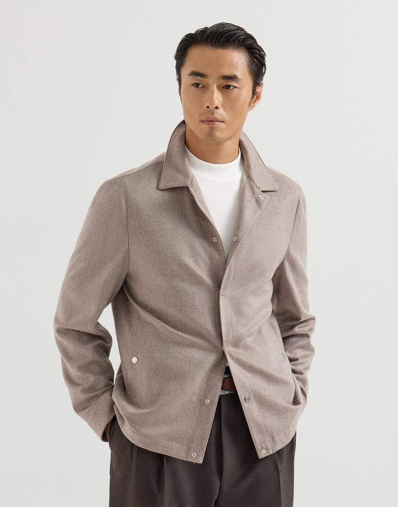 Lightweight cashmere flannel outerwear jacket 2