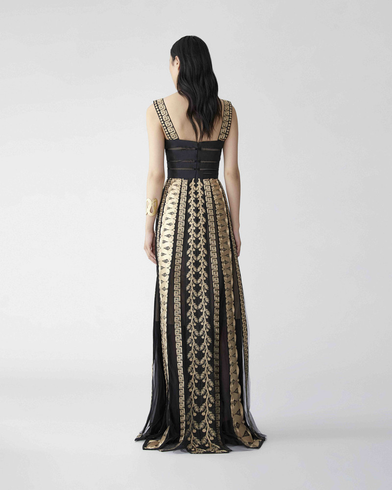 Embroidered A-Line Gown 3