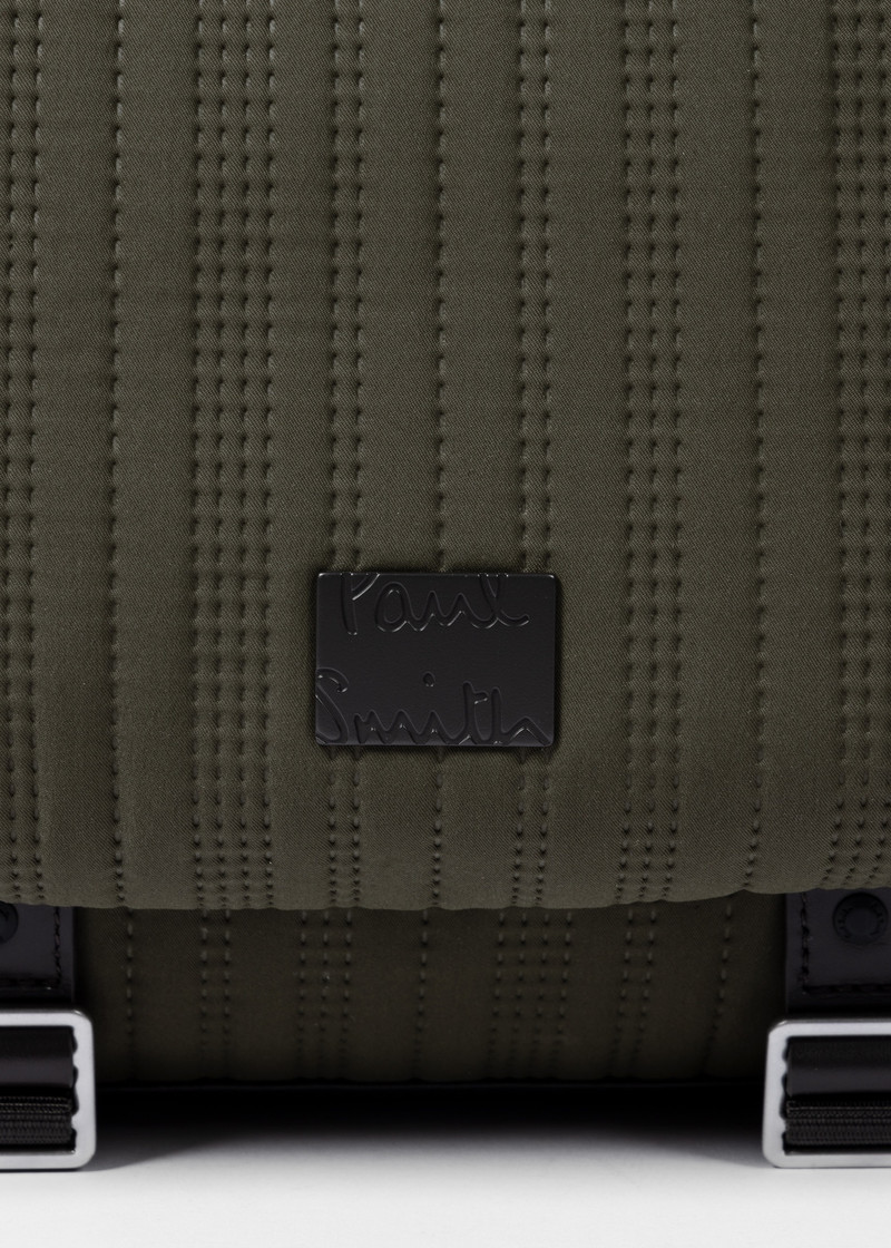 Khaki Quilted Backpack 7