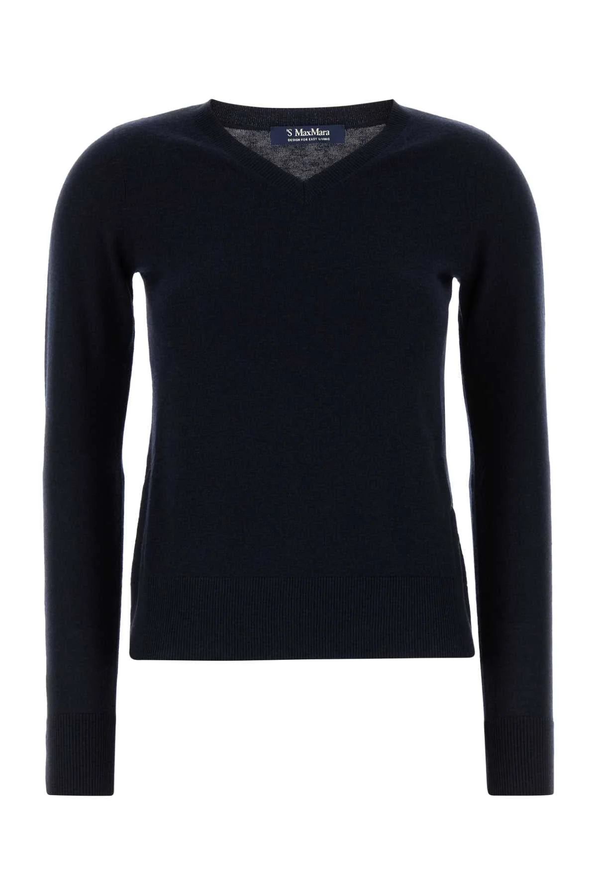 S Maxmara Women Midnight Blue Wool Idoneo Sweater - 1