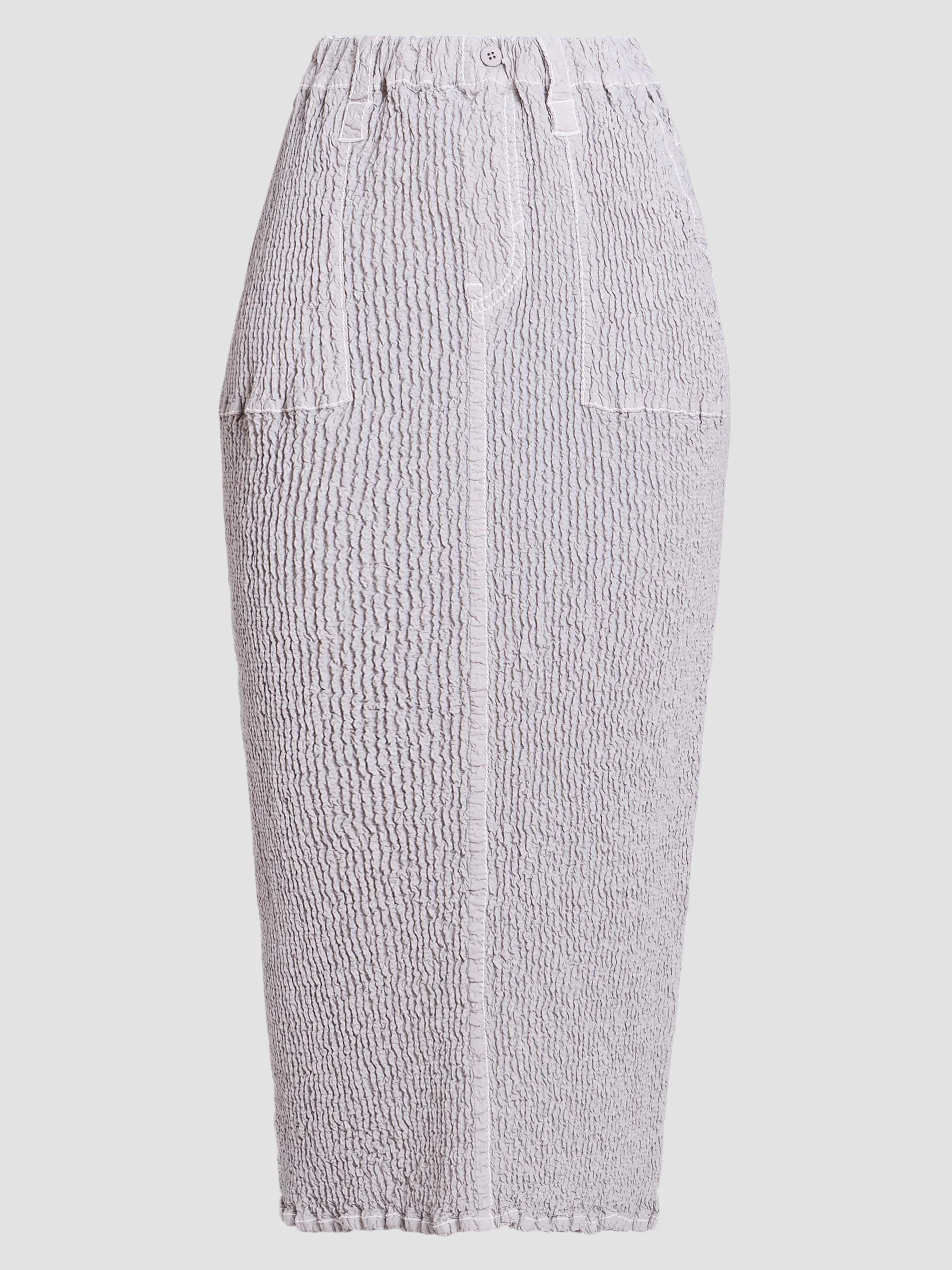 Women's Wavelet Ensemble Textured Pencil Midi Skirt - Light Gray - 1