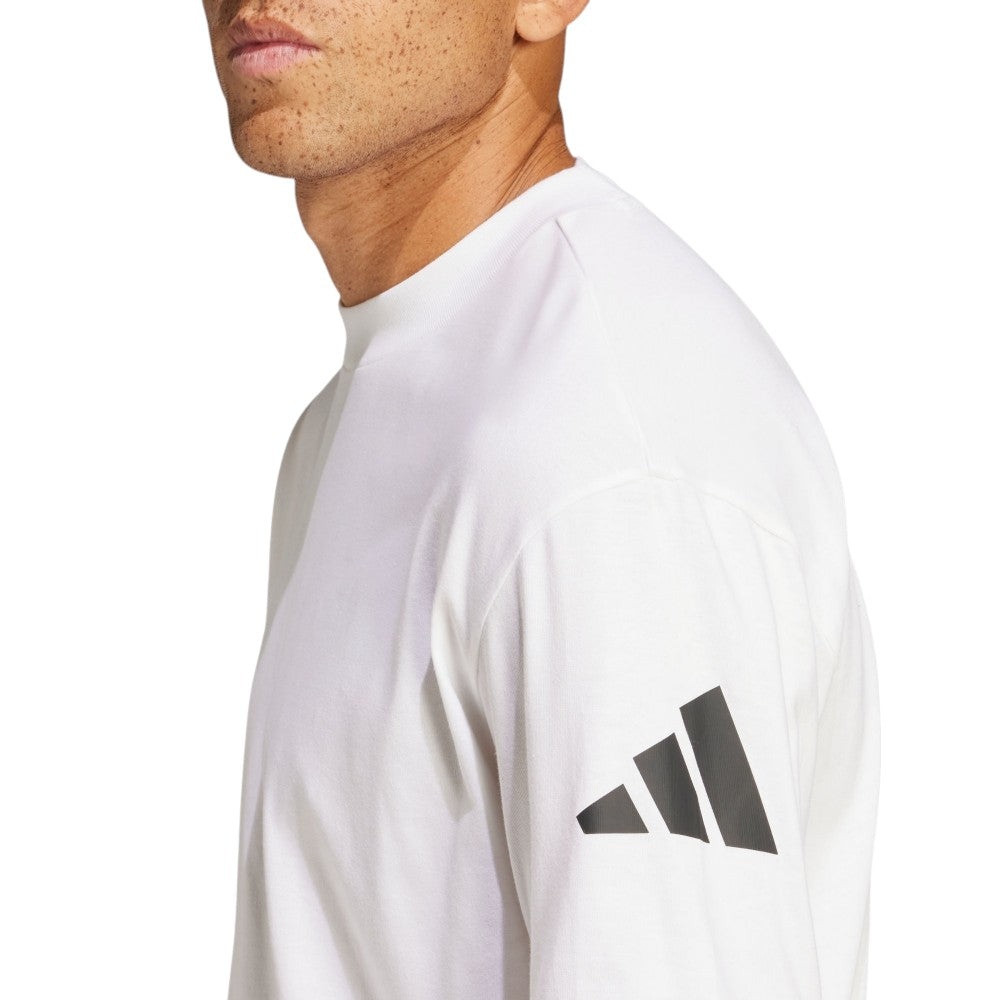adidas Essentials Loose Fit 3 Bar Logo T-Shirt 'White' JC9296 - 3