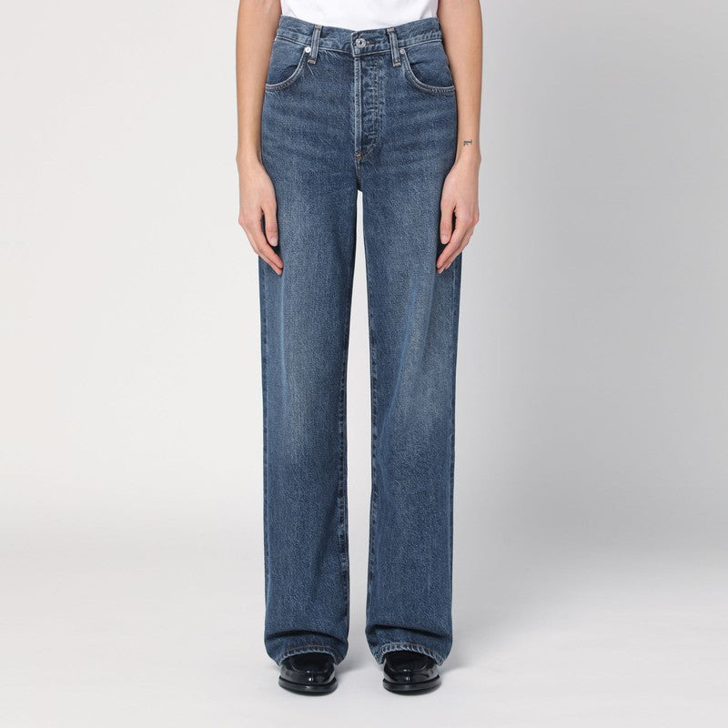 WIDE DARK BLUE JEANS - 1