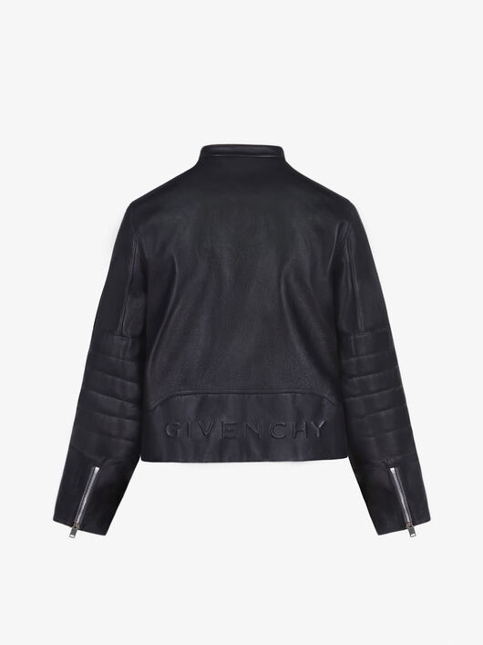 GIVENCHY JACKET IN LEATHER WITH METALLIC DETAILS - 2