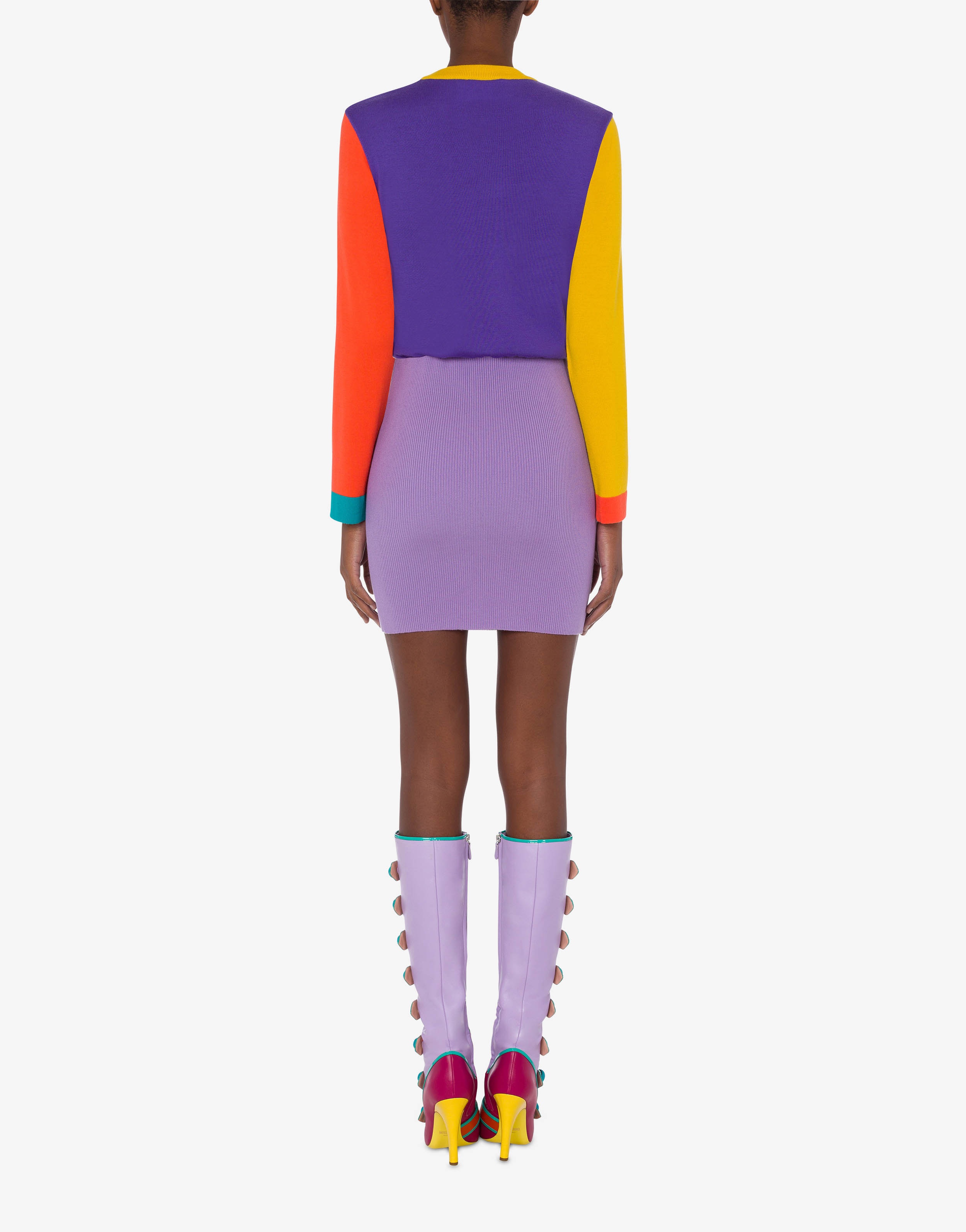COLOUR BLOCK KNIT DRESS - 3