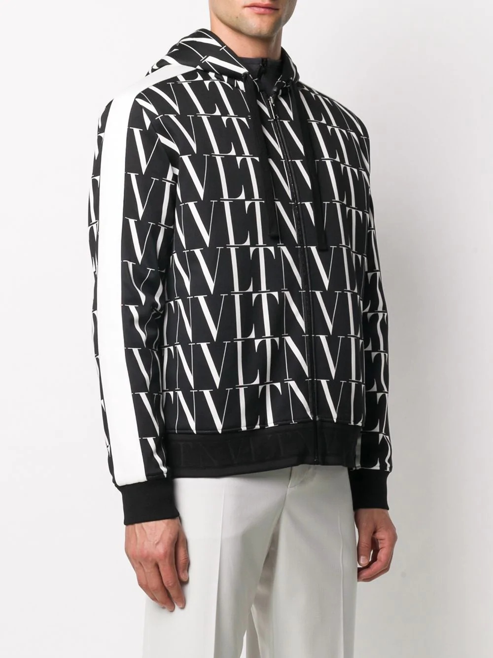 VLTN-print hooded jacket - 3