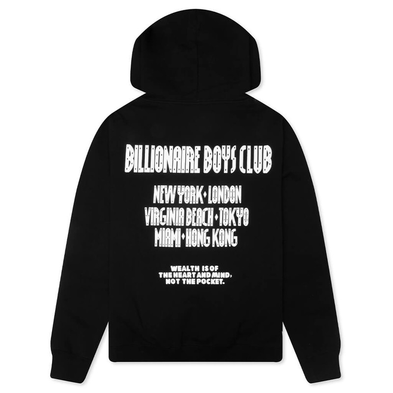 BILLIONAIRE BOYS CLUB SATELLITE HOODIE - BLACK outlook