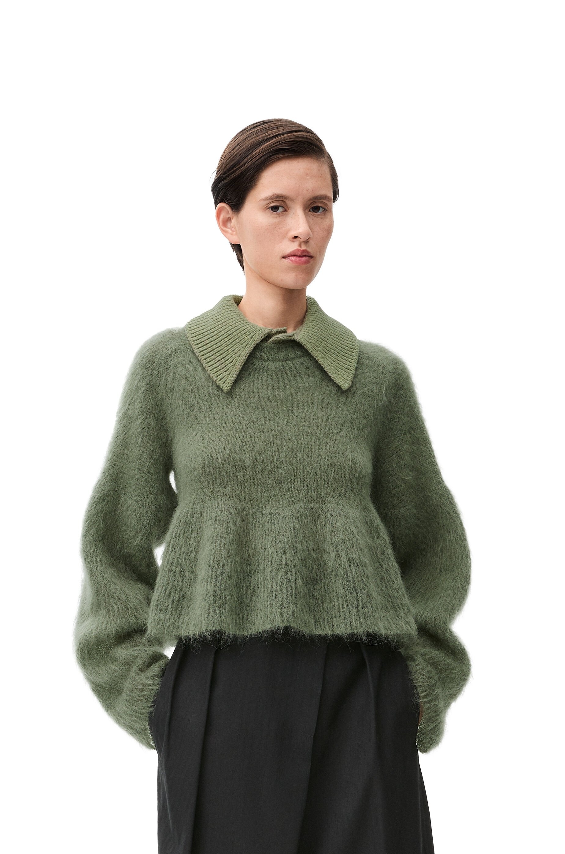 Polo sweater in mohair blend - 3