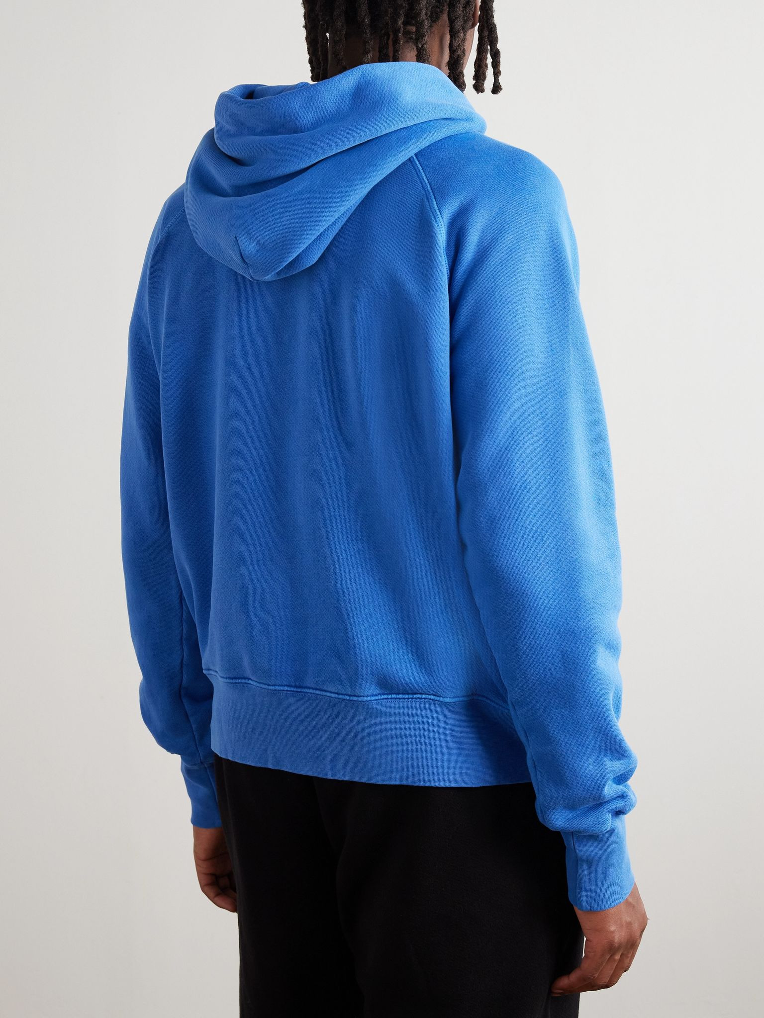 Cotton-Jersey Hoodie Blue - 3