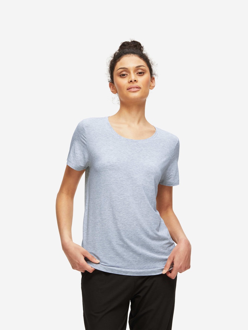 Women's T-Shirt Ethan Micro Modal Stretch Blue - 3