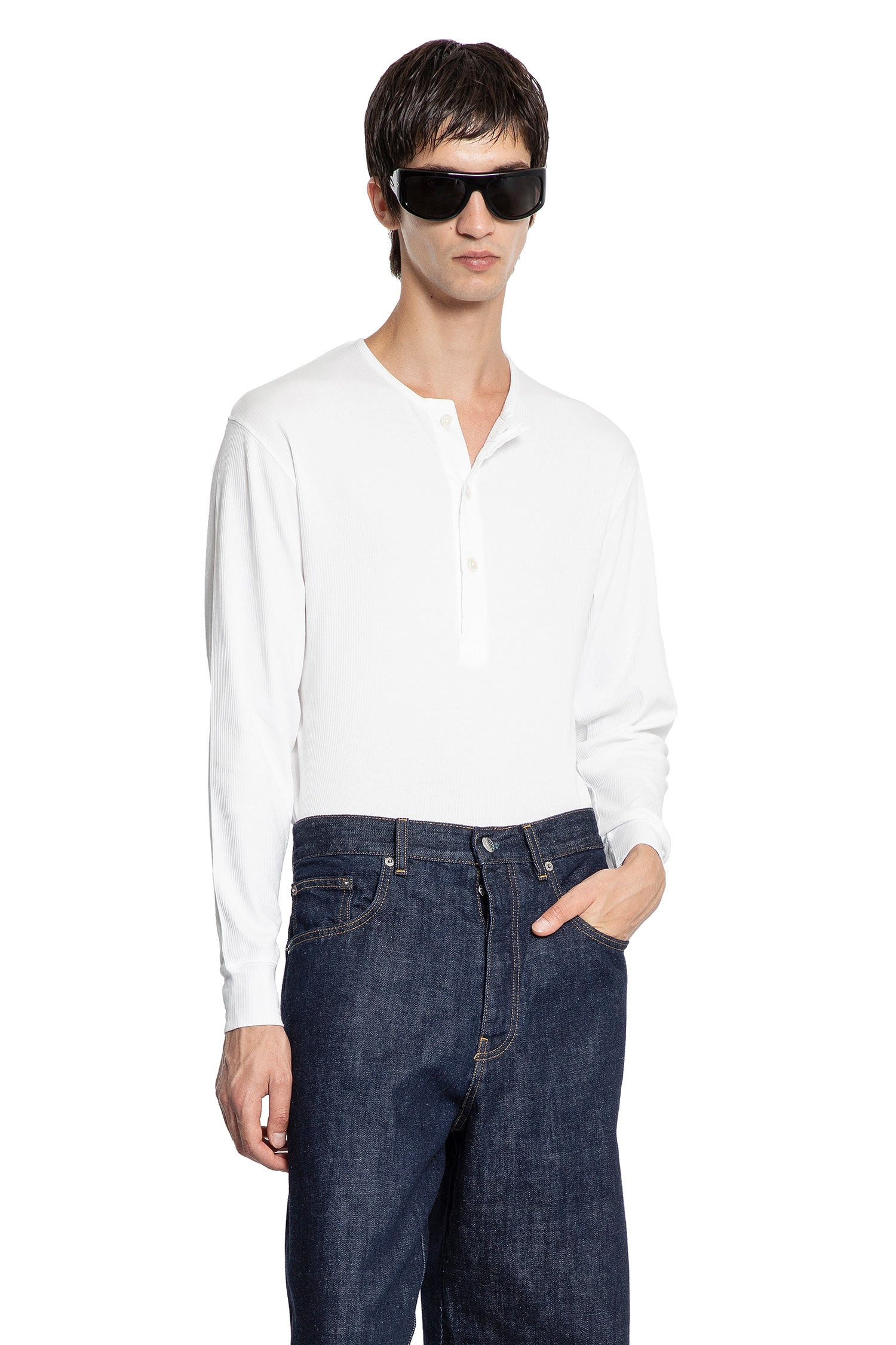 Cotton-Stretch-Rib-Henley-T-Shirt - 5