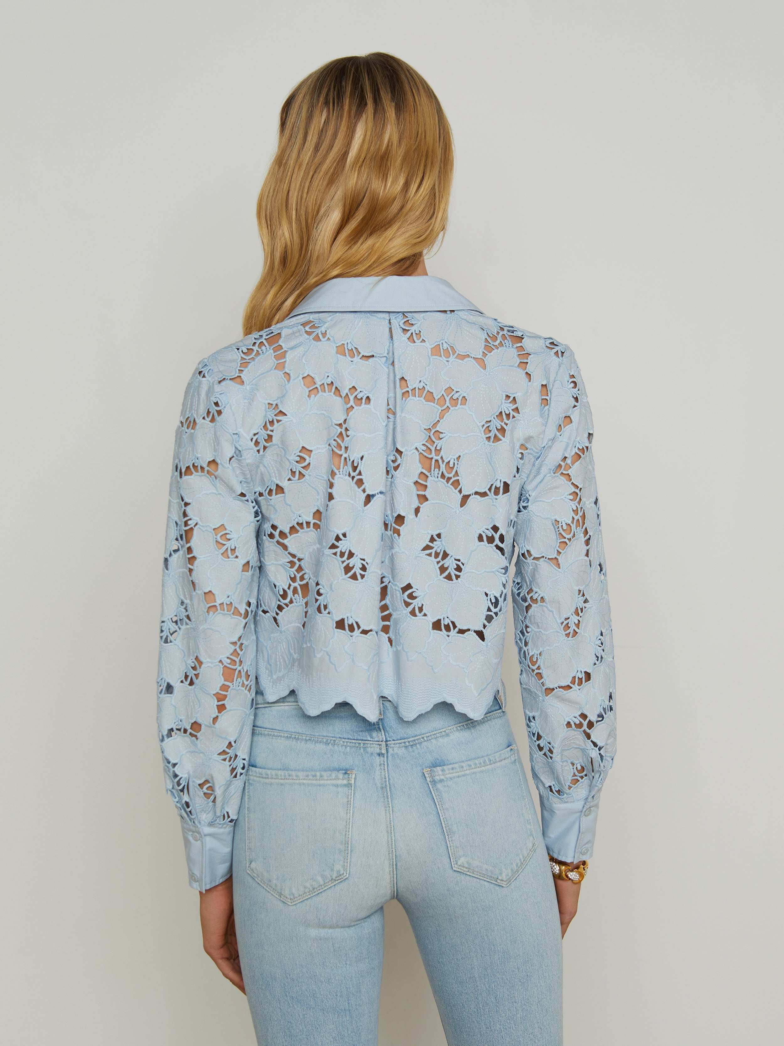 Seychelle Cropped Lace Blouse - 6