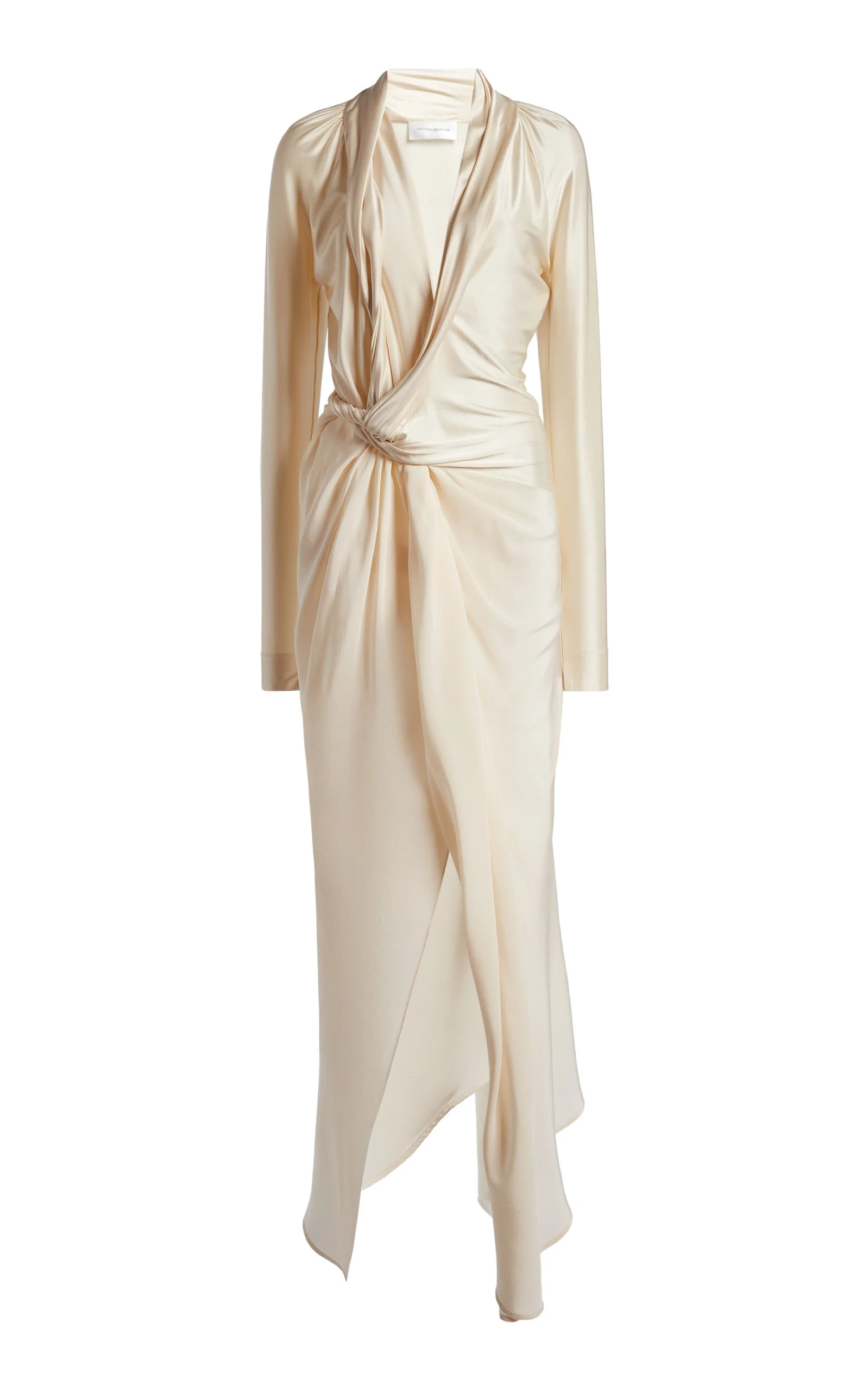 Lea Twist-Detail Midi Dress ivory - 1
