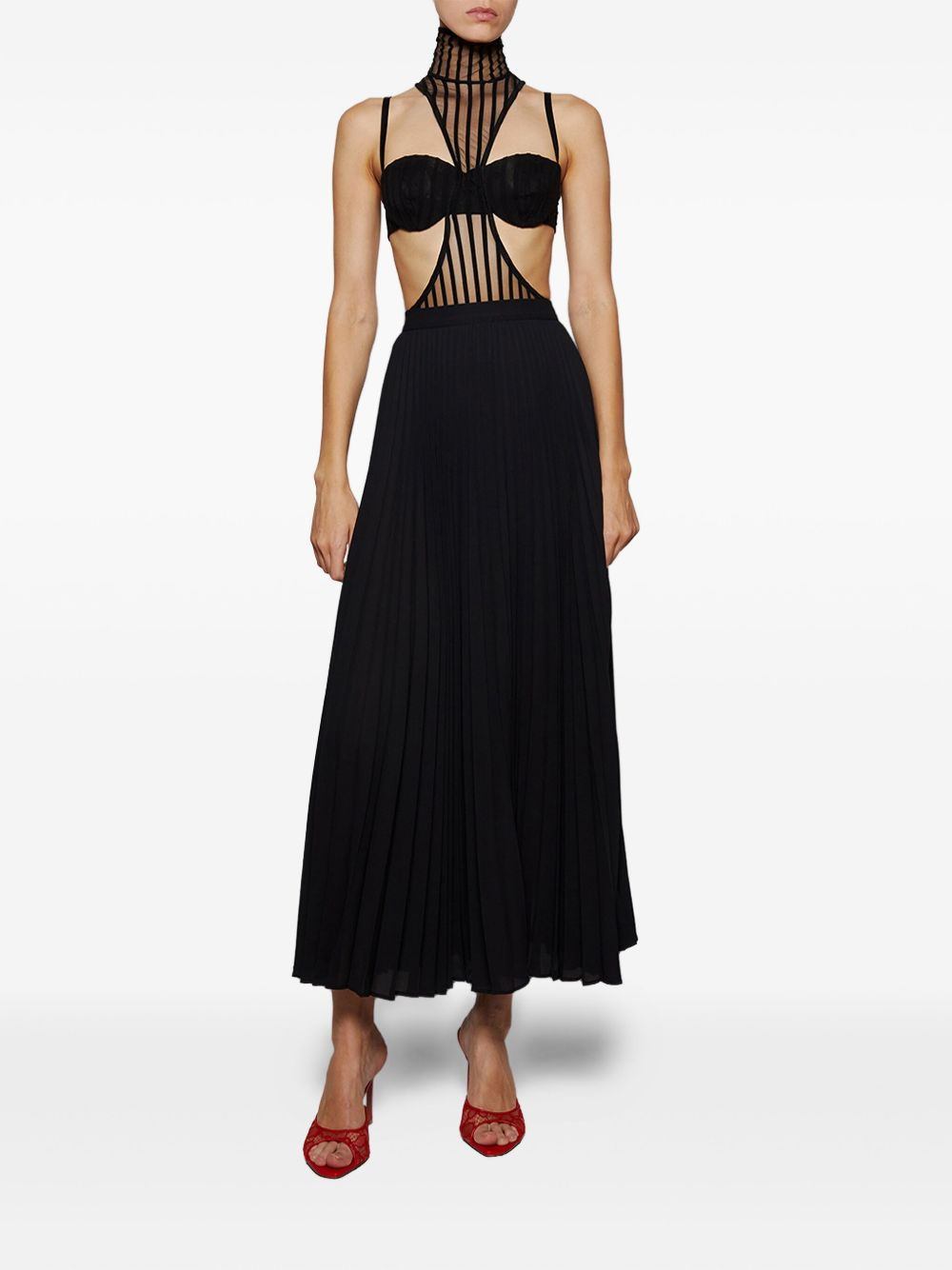pleated midi skirt - 2
