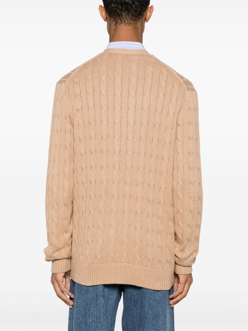 cable-knit cotton cardigan 4