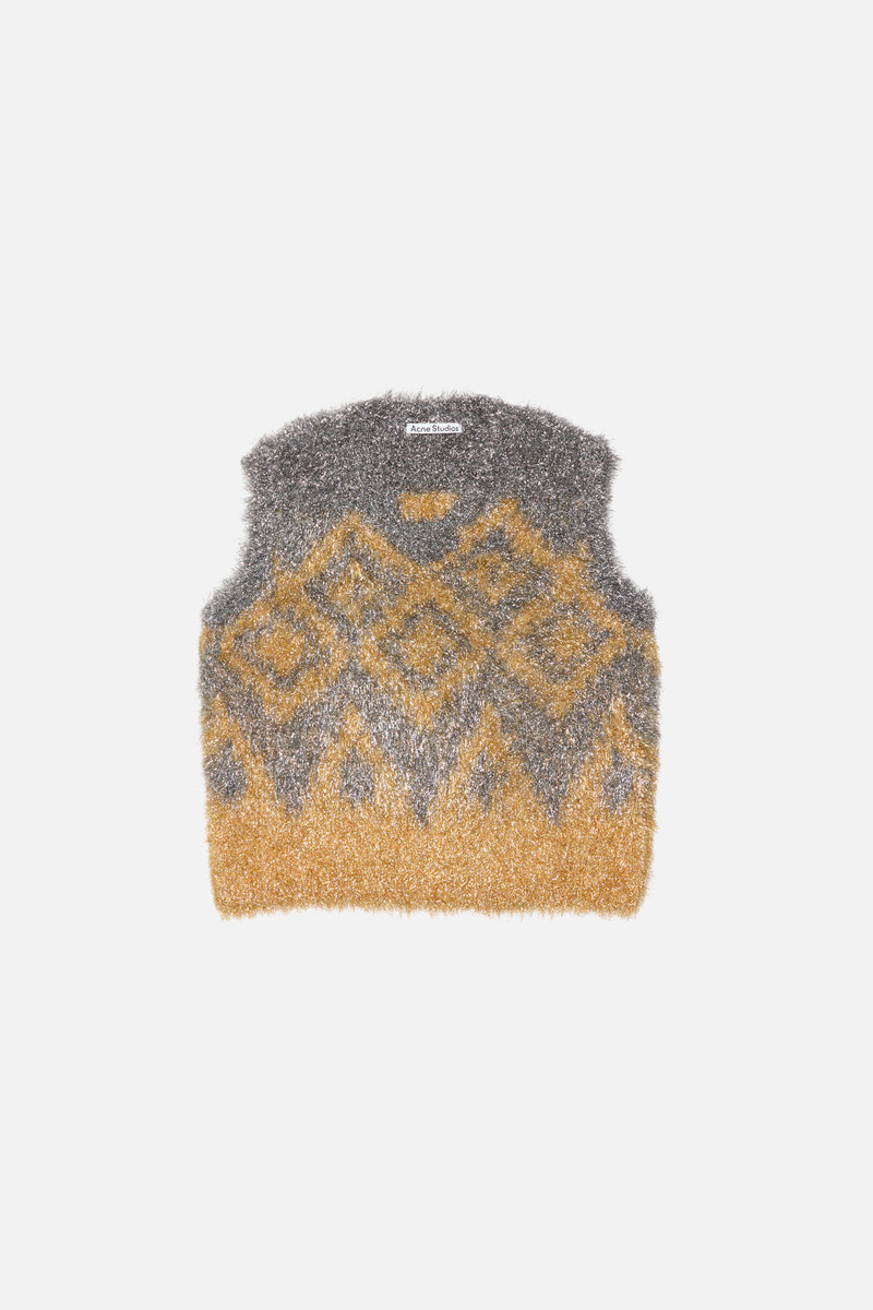 Metallic knit vest - Gold/silver 6