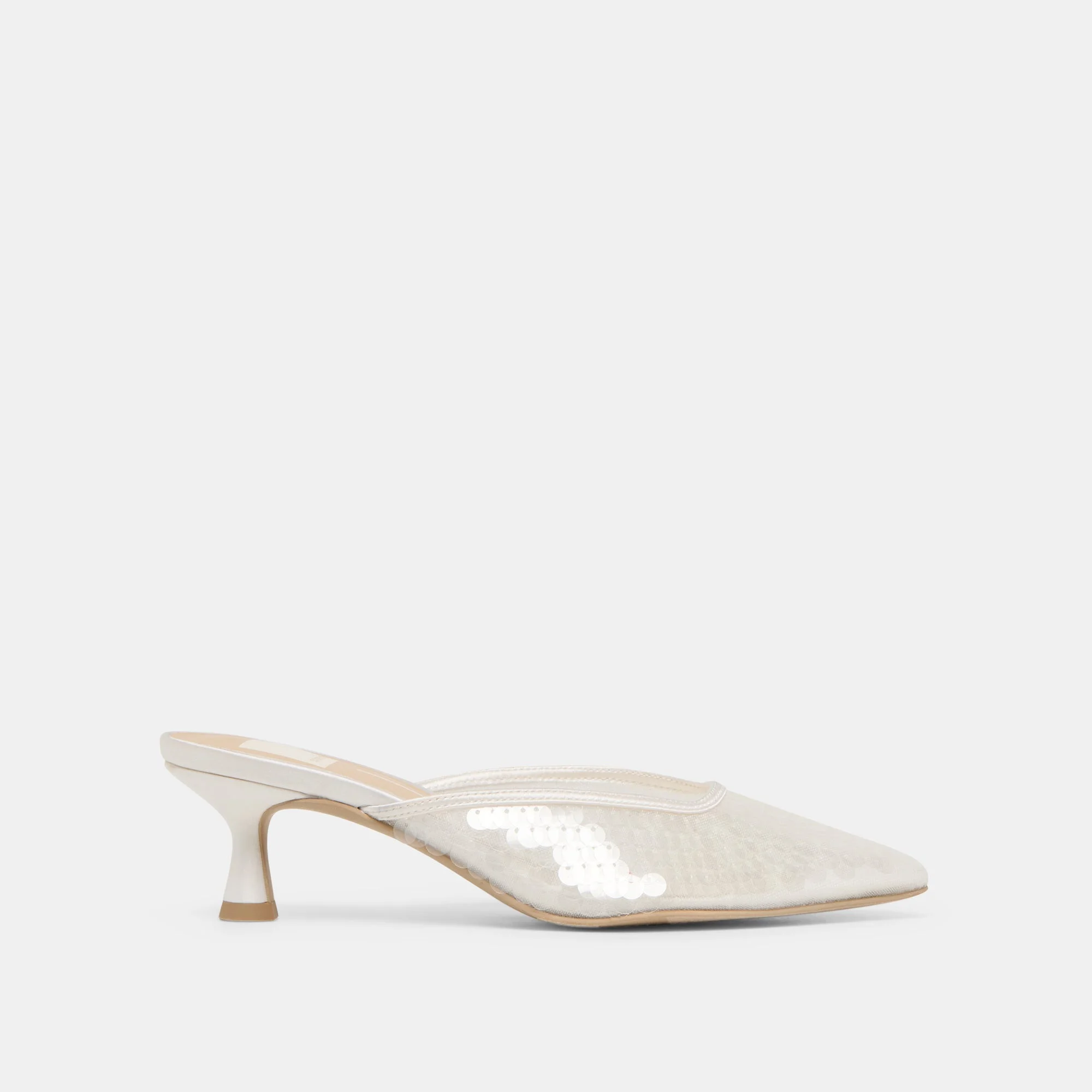 CLEO SEQUIN HEELS IVORY SEQUIN - 1