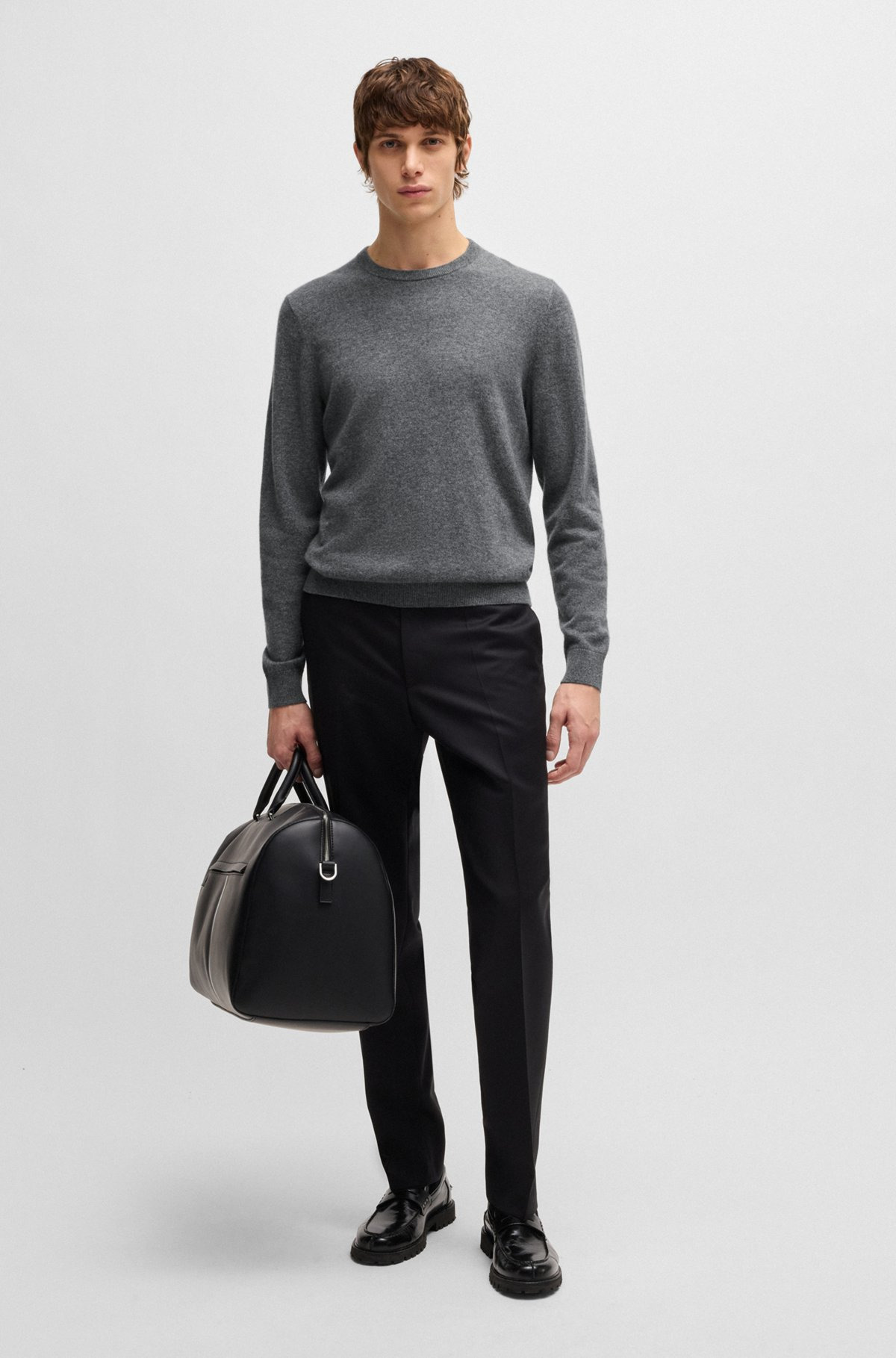 REGULAR-FIT SWEATER WITH FUNNEL NECK IN PURE CASHMERE - 4