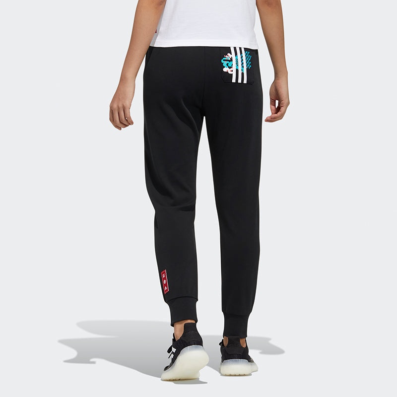(WMNS) adidas Cny Pt Knit New Year's Edition Athleisure Casual Sports Long Pants/Trousers Black GP07 - 3