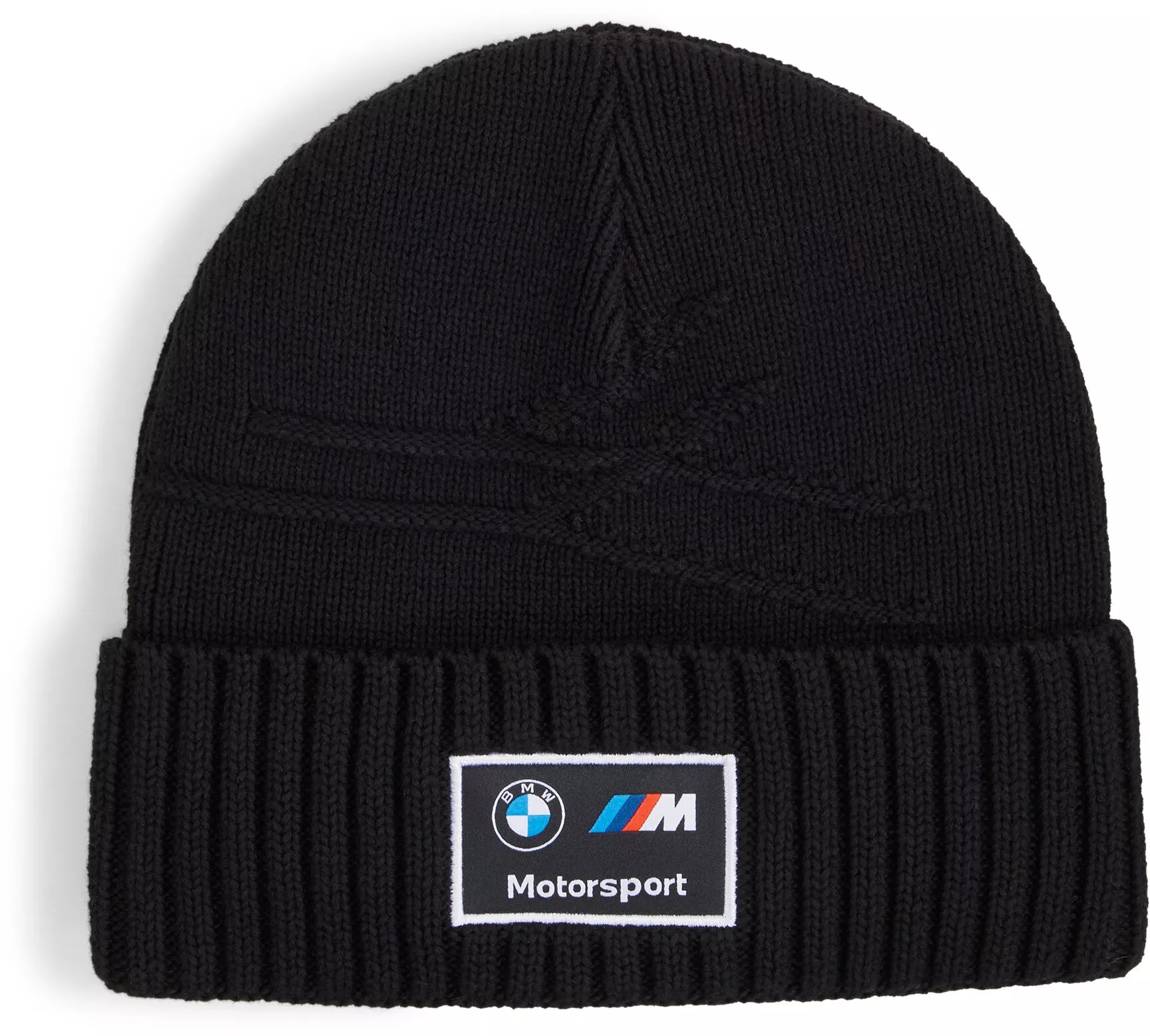 Puma Adult BMW Formula 1 Racing Black Cuffed Knit Beanie - 1
