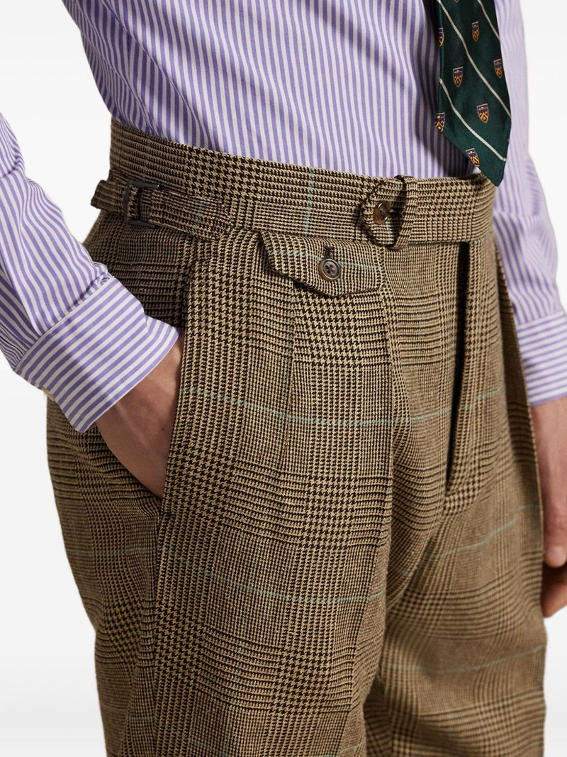 pleated check trousers 5