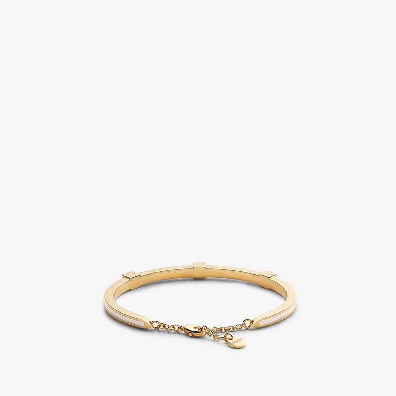 FENDI Forever Fendi bracelet White and gold-colored metal bracelet outlook