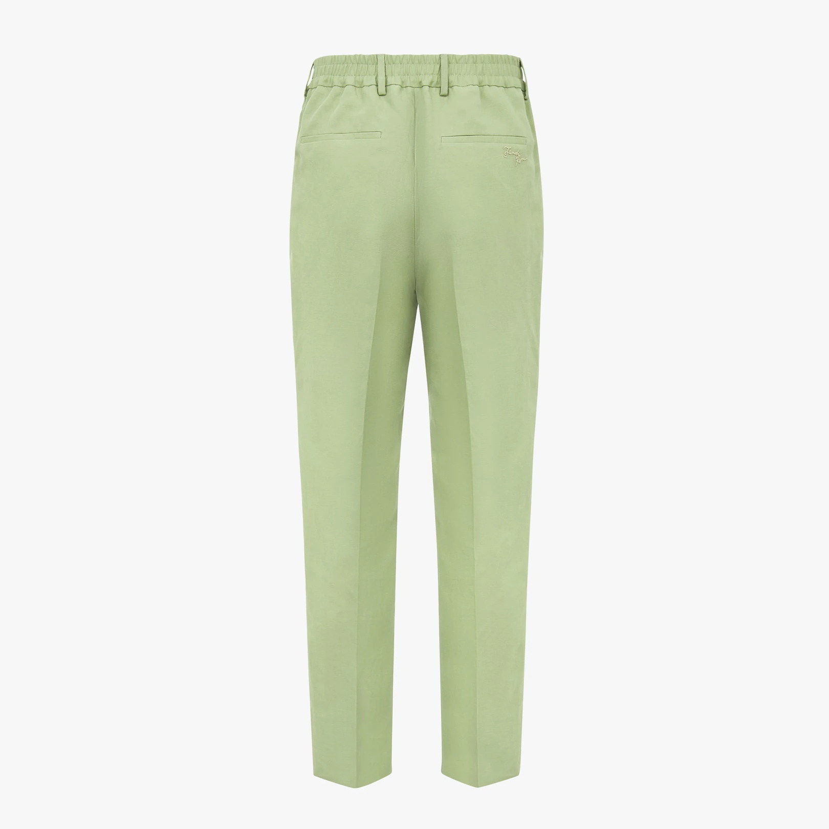 Green linen trousers - 2