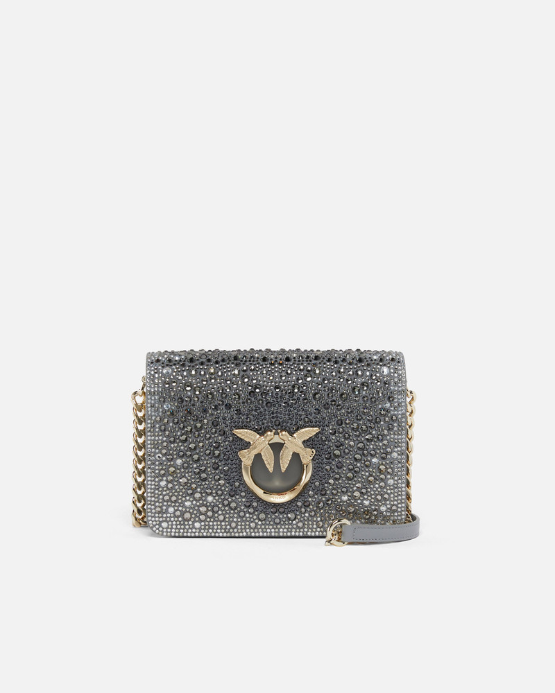 PINKO GALLERIA FULL-RHINESTONE MINI LOVE BAG CLICK 1